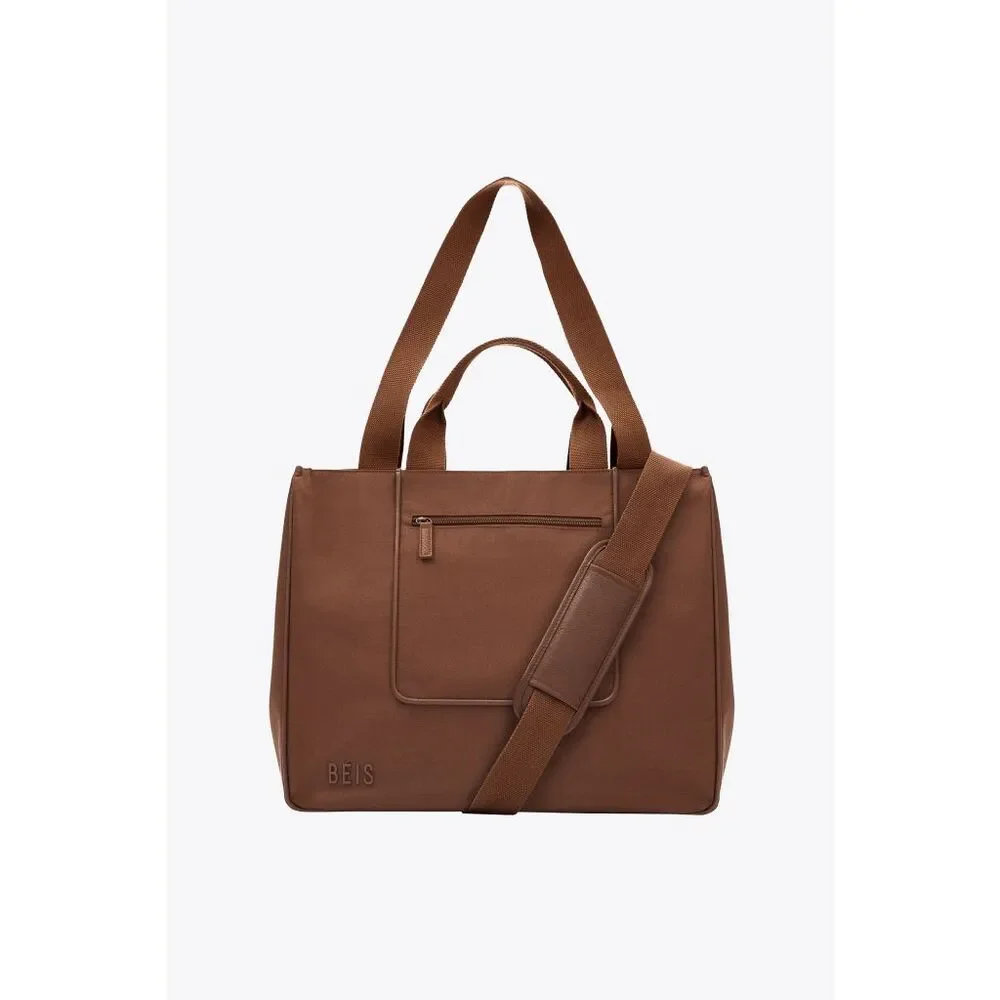 NWT BEIS The East/West Tote in Maple Brown - Picture 1 of 7